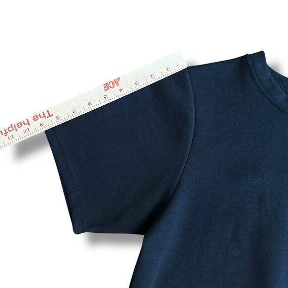 Visit in N.Y Studio Colorblock Midi Dress Black Gray Cotton Blend S/M Korea - Picture 5 of 8